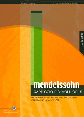 Mendelssohn/Hilger: Capriccio fis-Moll op. 5