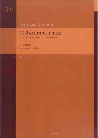 12 Balletti a tre op. 3 (1701) – Balletto 11 A-Moll – Partitur