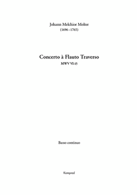 Johann Melchior Molter: Concerto à Flauto traverso für Flöte (solo), zwei Violinen, Viola und Basso continuo MWV VI-15 (Einzelstimme: Basso continuo)